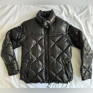 EUC Penfield Black Shiny Quilted Down Filled High Collar Puffer Winter Coat XS